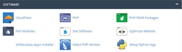cPanel Software Feature