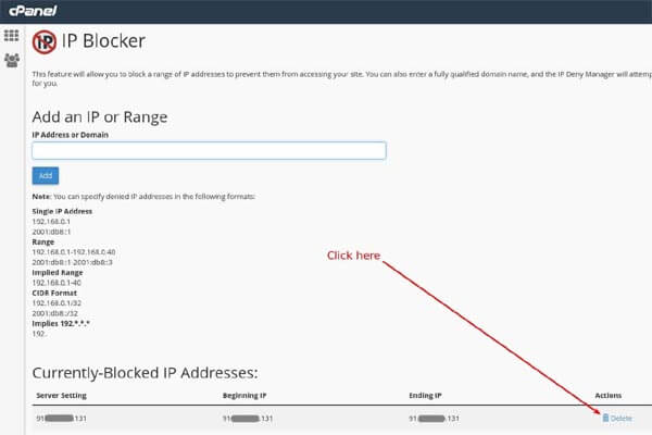 unblock ip