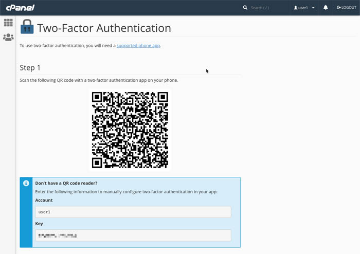Two-Factor Authentication (2FA) for cPanel