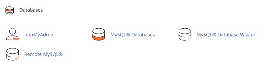 cPanel databases