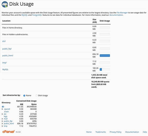 Disk Usage 2
