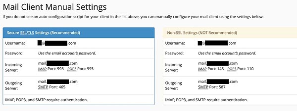 email manual config