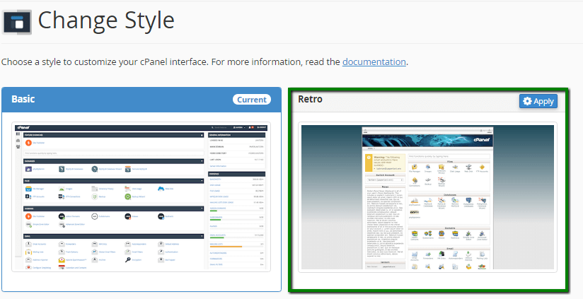 cPanel Style