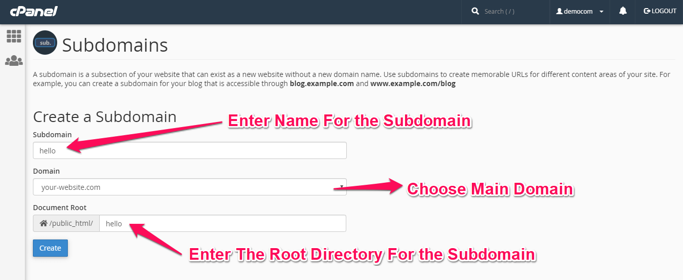 sub domain