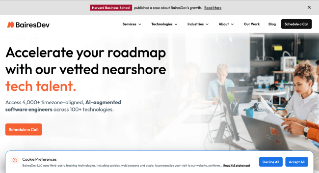 BairesDev nearshore software development services