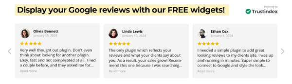 Display your Google Reviews for free