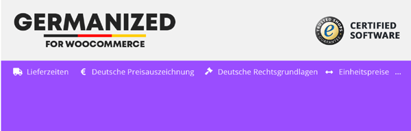 Germanized extends WooCommerce to technically match specific german legal conditions