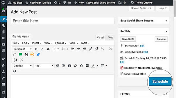 schedule wordpress posts
