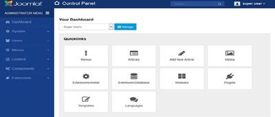 Joomla Admin Menu